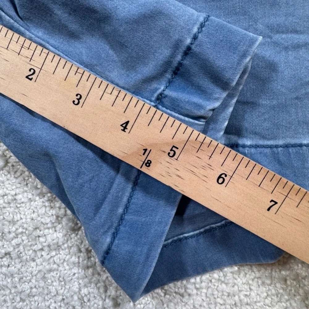 Tommy Bahama Shorts Mens 38 Blue Boracay Chino Cotton Tencel Stretch